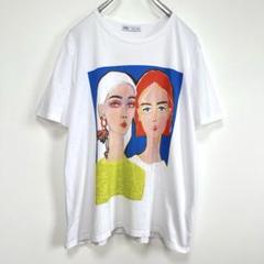 ZARA ザラ Tシャツ 半袖 プリント アート おしゃれ ユニセックス 古着