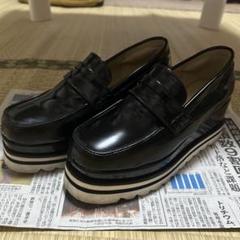 最終値下げ　厚底 黒 ローファー　Lのサムネイル