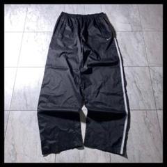 00s NIKE ブラックワイドトラックパンツ　モード　グランジ　y2k 00s NIKE ナイロンパンツ グレー ワイド | KOUHUKU