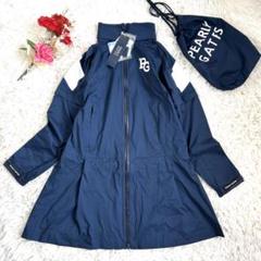 未使用品◎パーリーゲイツ 2WAY レインワンピース AQUAX 防水透湿 紺