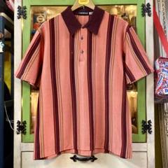 90's イタリア製 ビンテージ POLO ストライプ シャツ Lサイズ レトロ