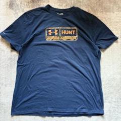 古着 Under Armour アンダーアーマーHUNT Tシャツ ネイビーXL