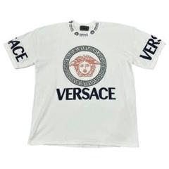 VERSACE JEANSCOUTRE メデューサ　ラメ　ロゴ サーマルTシャツ