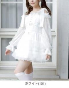 リズリサ ベルト付き メッセージ 花柄 ワンピース ホワイト 美品 黒瀧まりあ リズリサ ベルト付き メッセージ 花柄 ワンピース ホワイト 美品