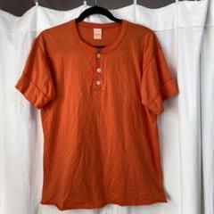 HealthKnit ヘンリーTシャツ　Made in USA 猫目ボタン
