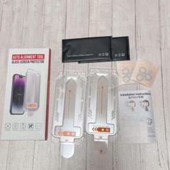 iPhone 15 Pro用フィルム　カメラフィルム　各2枚　ガイド枠付き