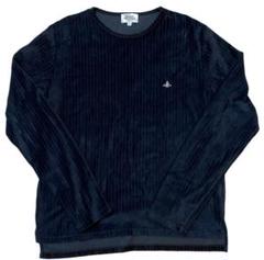ヴィヴィアンウエストウッドマン　ベロア　カットソー　長袖　ブラック　オーブ SNAKE ORB NEW 長袖Tシャツ(ブラック)（メンズ）（2612351013