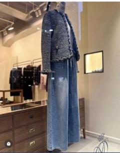 お取り置き中！ドゥロワー ブリーチデニム5Pドロストパンツ お取り置き中！ドゥロワー ブリーチデニム5Pドロストパンツ