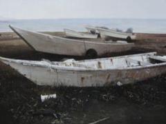 大畑 稔浩 【石見の海一海風】 希少画集画、状態良好、新品高級額装付 大畑稔浩【陸に上がった舟】希少画集画、状態良好、新品高級額装