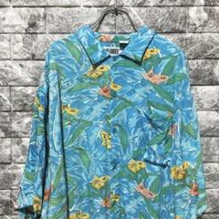古着 レーヨン 柄シャツ 花柄 絵 デザインシャツ design shirts