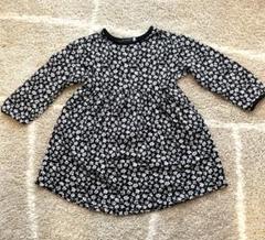 べべ110cm 長袖花柄ワンピース　美品