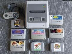 美グレイなスーパーファミコン本体　極上パロディウス、大乱闘スマッシュブラザーズ他