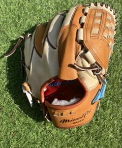 ミズノプロ硬式グローブ 限定ダイバーシティブルー超貴重スプレンデットオレンジ ミズノプロ 硬式用 オーダー ダイバーシティブルー 内野手用