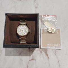 MICHAEL KORS クロノグラフ腕時計 MK5774 ホワイト　箱　説明書 Michaelkors クロノグラフウォッチ mk5759 - メルカリ
