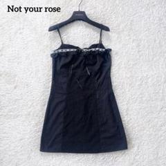 Not your rose Bibi Dress black キャミワンピ　韓国