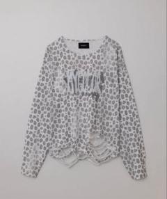 grancy 総柄ラインストーングラフィックロンT
