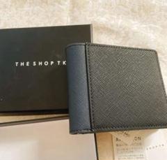 新品 THE SHOPTK ザショップティーケー 二つ折り財布 メンズ 黒