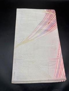 5k1894 袋帯　絹　孔雀羽　銀色　白　ピンク　柄物　和装　着物 楽天市場】帯 孔雀の通販