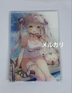 DMMスクラッチ　みけおう「夏の看板娘ちゃん」 アクリルボード　シロコ（水着）