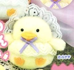 アヒルのあかちゃんぬいぐるみ ガチャ むらさき 紫