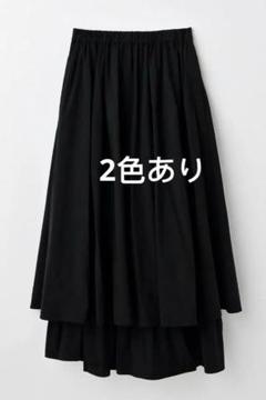 ナゴンスタンス　変形スカート　ピンタックギャザー　バルーン　黒　ブラック　ロング ナゴンスタンス 変形スカート ピンタックギャザー バルーン 黒