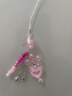 ハンドメイド チャーム くらげ ピンク