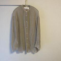CALMER LINENメッシュバンドカラーシャツ Plageタグ付 LINENメッシュバンドカラーシャツ（シャツ／ブラウス）｜CALMER