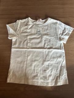 メゾピアノ　 ラインストーン刺繍入りTシャツ　130