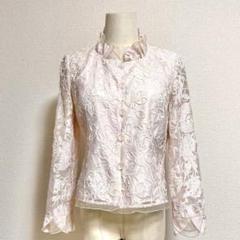 ソワールドルチェ 高級 シルクオーガンジー 花柄 刺繍 2way ジャケット ソワールドルチェ 高級 シルクオーガンジー 花柄 刺繍 2way