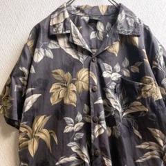 古着 レトロ シャツ 総柄 柄シャツ 開襟 オープンカラー アロハ メンズ 半袖