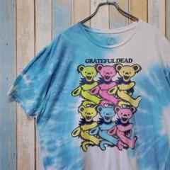 MT☆グレイトフルデッド☆バンT☆ロックバンド☆プリントTシャツ☆タイダイ柄☆熊