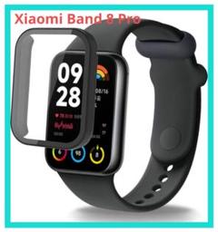 YAJOJO Xiaomi band 8 Pro 対応 ケース ブラック