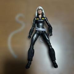 マーベルレジェンド　ブラックキャット　カスタムヘッド マーベルスパイダーマンロングカーリーヘアヘッドカービング