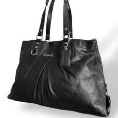 良品 COACH コーチ 2way ショルダーバッグ レザー 斜め掛け ブラック