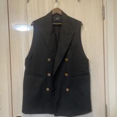 HARE ブラック ダブルブレスト ノースリーブジャケットのサムネイル