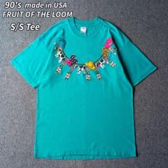 90s フルーツオブザルーム Tシャツ ターコイズ ウエスタン ビンテージ L