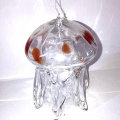 タクグラス TAKU GLASS 弥彦クラフト　クラゲ風鈴　あんず　レアカラー