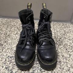お値下げ⭐︎Dr.Martens JADON UK7 8ホールブーツ ファスナー Dr Martens JADON Men 8 Women 9 Black Zip Up Platform Boots