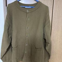 YASHIKI Hyomon Cardigan オリーブコットンカーディガン