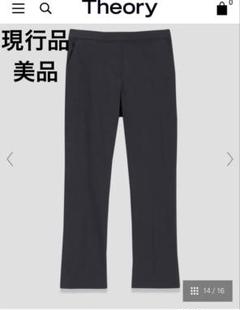 セオリー Theory Good Crunch W リネン ストレッチパンツ Lのサムネイル