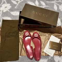 お値引済】GUCCI ラバー サンダル ピンク サイズ36（23〜23.5