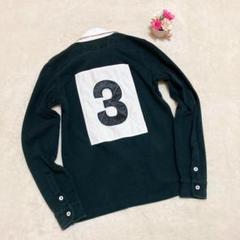 【used】Ralph Lauren レタードラガーシャツ ネイビー M