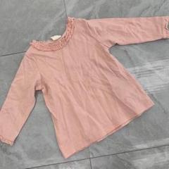H&M トップス 長袖 ピンク フリル コットン シンプル 可愛い カジュアル