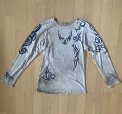 トライバル柄 ハンドメイド 長袖Tシャツ S