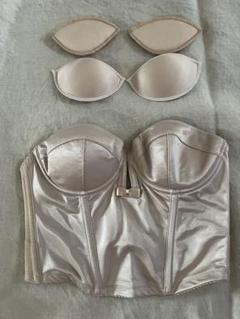 お値下げ最終です！bridal bloom ショートビスチェB75 美品 ショートビスチェ お背中開きの広いウェディングドレスに対応