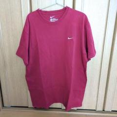 90s OLD NIKE ワンポイント スウォッシュ 刺繍ロゴ Tシャツ L