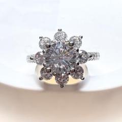 遺品整理」 金 K18 刻印入りダイヤモンドリング、サイズ12