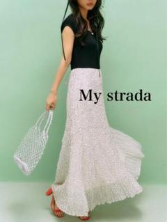 Mystrada 切り替えフレアスカート （ドット） -ファッション通販