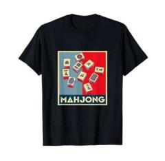 麻雀グラフィック ブラックTシャツ 2XLサイズ 黒 マージャン