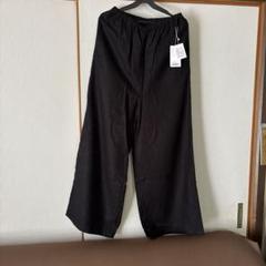 アーバンリサーチ 黒 ワイドパンツ ゴムウエスト 新品タグ付き